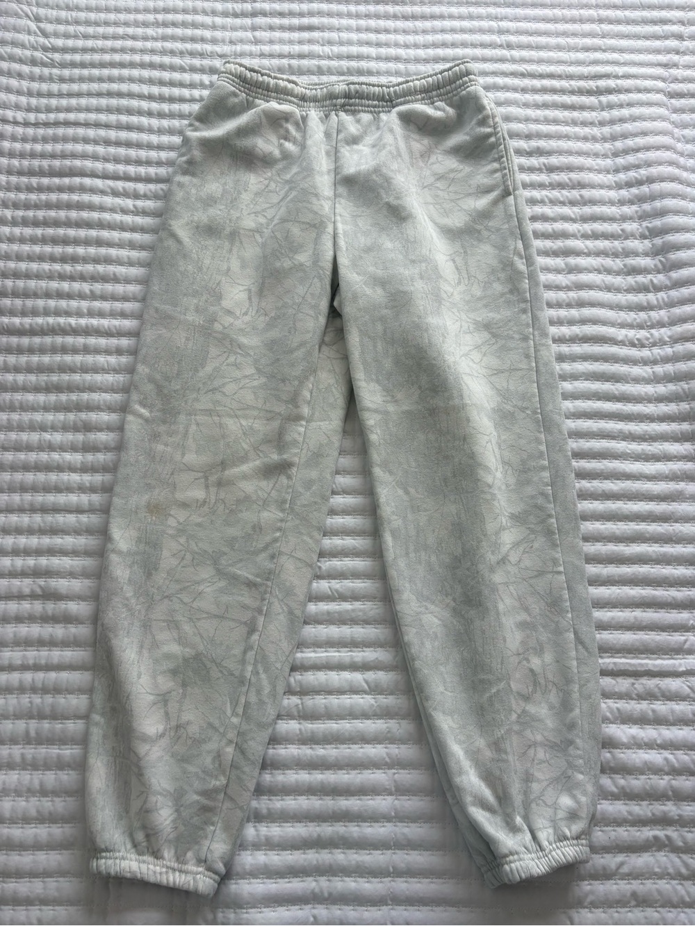 Light Gray Women's Joggers with Subtle All-Over Print